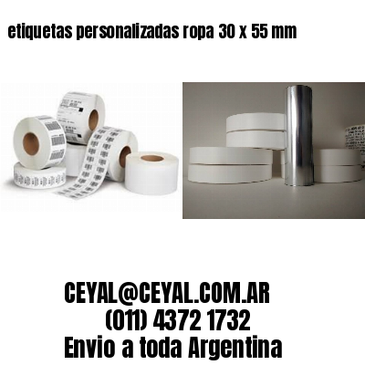 etiquetas personalizadas ropa 30 x 55 mm