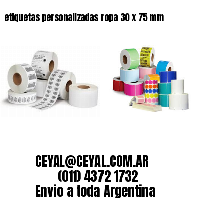 etiquetas personalizadas ropa 30 x 75 mm