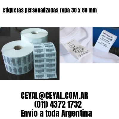 etiquetas personalizadas ropa 30 x 80 mm