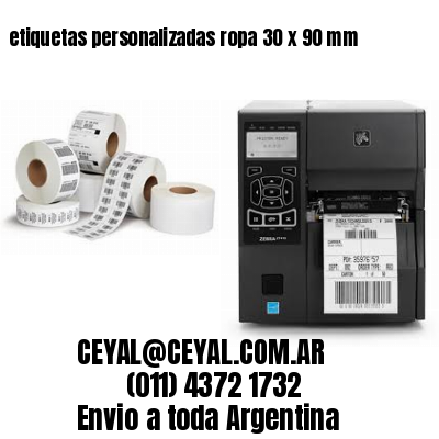 etiquetas personalizadas ropa 30 x 90 mm
