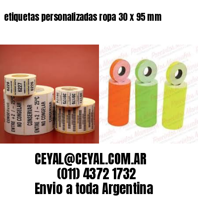 etiquetas personalizadas ropa 30 x 95 mm