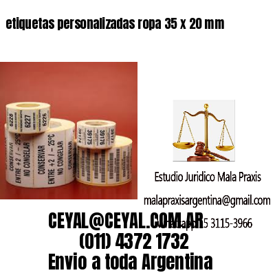 etiquetas personalizadas ropa 35 x 20 mm
