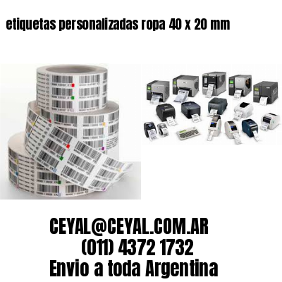 etiquetas personalizadas ropa 40 x 20 mm