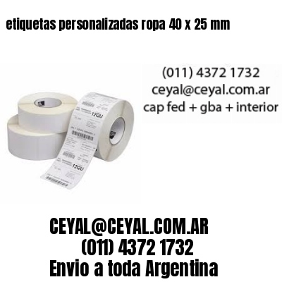 etiquetas personalizadas ropa 40 x 25 mm