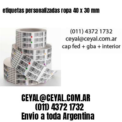 etiquetas personalizadas ropa 40 x 30 mm