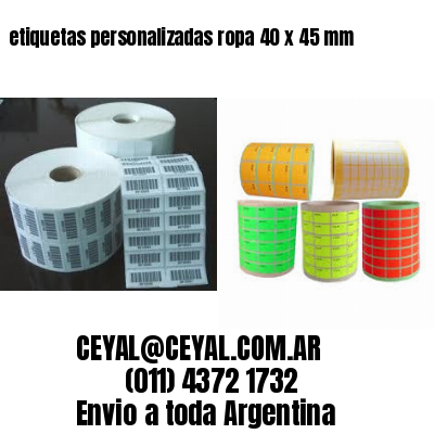 etiquetas personalizadas ropa 40 x 45 mm