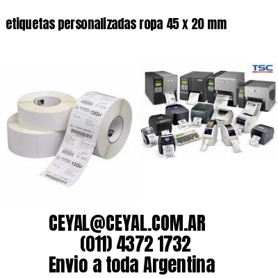 etiquetas personalizadas ropa 45 x 20 mm
