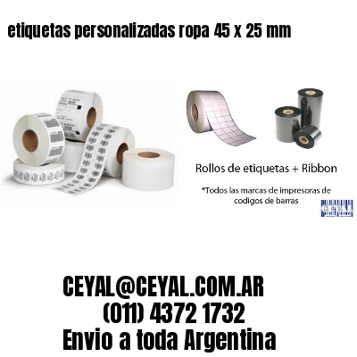 etiquetas personalizadas ropa 45 x 25 mm