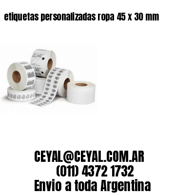 etiquetas personalizadas ropa 45 x 30 mm