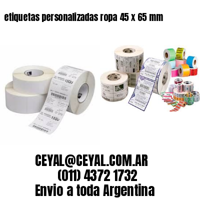 etiquetas personalizadas ropa 45 x 65 mm