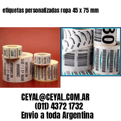 etiquetas personalizadas ropa 45 x 75 mm
