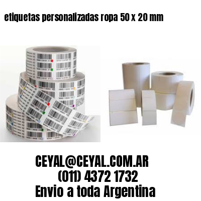 etiquetas personalizadas ropa 50 x 20 mm