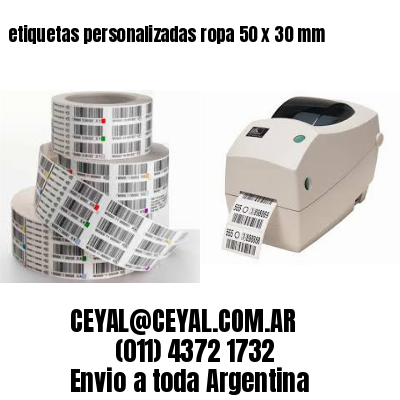 etiquetas personalizadas ropa 50 x 30 mm