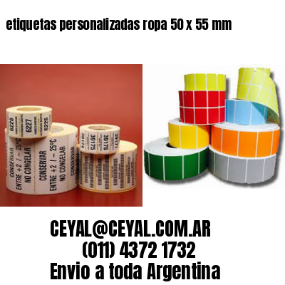 etiquetas personalizadas ropa 50 x 55 mm