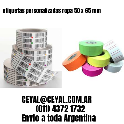 etiquetas personalizadas ropa 50 x 65 mm