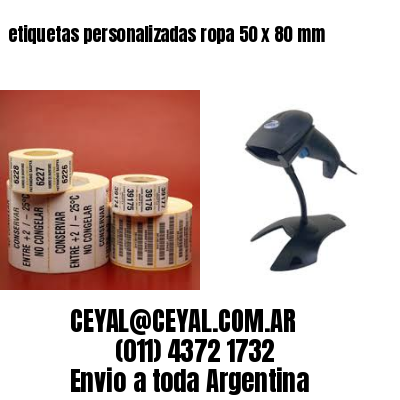 etiquetas personalizadas ropa 50 x 80 mm