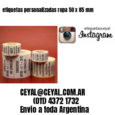 etiquetas personalizadas ropa 50 x 85 mm