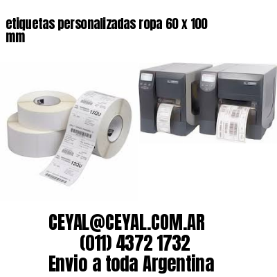 etiquetas personalizadas ropa 60 x 100 mm