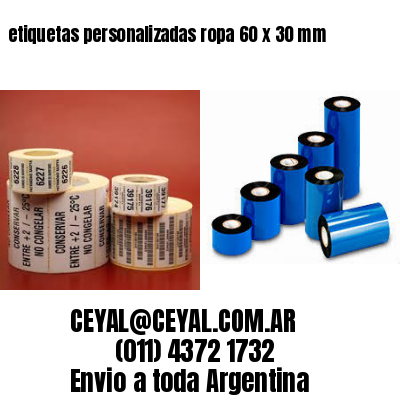 etiquetas personalizadas ropa 60 x 30 mm
