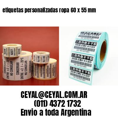 etiquetas personalizadas ropa 60 x 55 mm