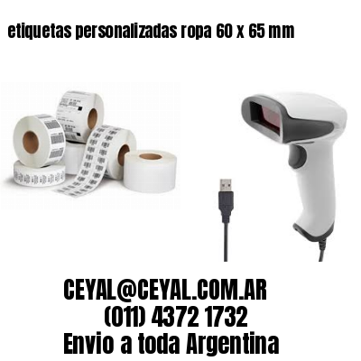 etiquetas personalizadas ropa 60 x 65 mm