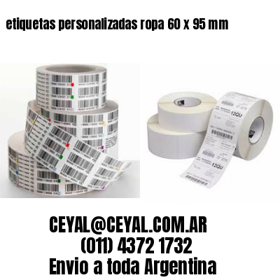 etiquetas personalizadas ropa 60 x 95 mm