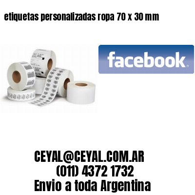 etiquetas personalizadas ropa 70 x 30 mm
