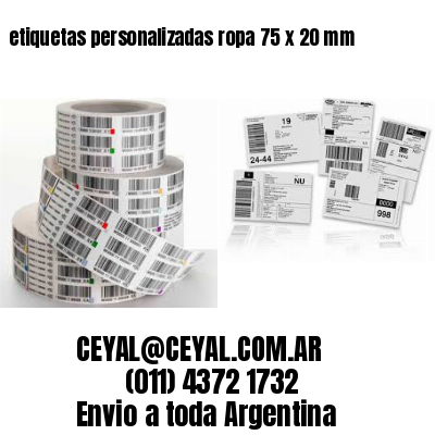 etiquetas personalizadas ropa 75 x 20 mm