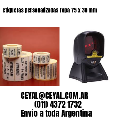etiquetas personalizadas ropa 75 x 30 mm
