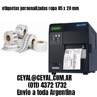 etiquetas personalizadas ropa 85 x 20 mm