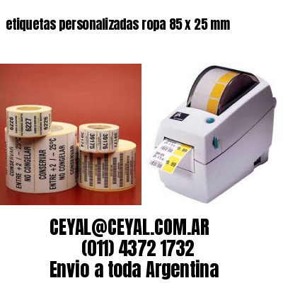 etiquetas personalizadas ropa 85 x 25 mm