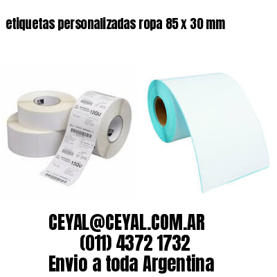 etiquetas personalizadas ropa 85 x 30 mm