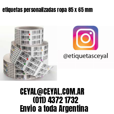 etiquetas personalizadas ropa 85 x 65 mm
