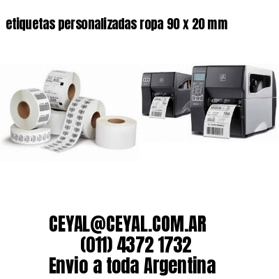 etiquetas personalizadas ropa 90 x 20 mm
