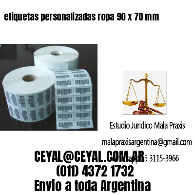 etiquetas personalizadas ropa 90 x 70 mm