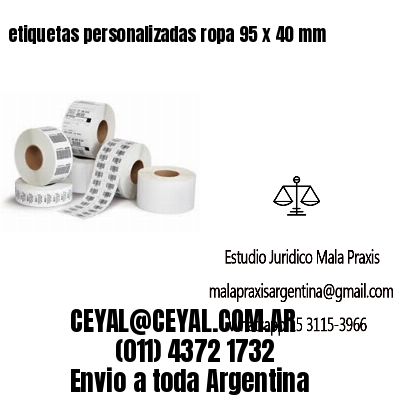 etiquetas personalizadas ropa 95 x 40 mm