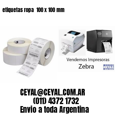 etiquetas ropa  100 x 100 mm