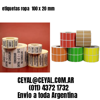 etiquetas ropa  100 x 20 mm