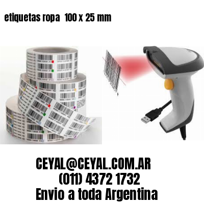 etiquetas ropa  100 x 25 mm