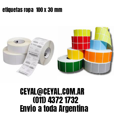etiquetas ropa  100 x 30 mm