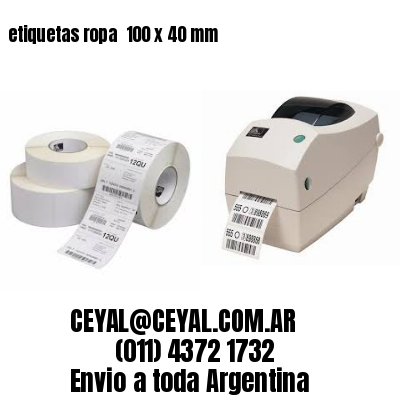 etiquetas ropa  100 x 40 mm