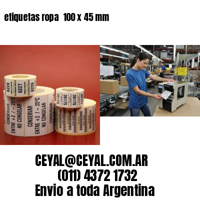 etiquetas ropa  100 x 45 mm