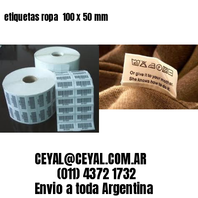 etiquetas ropa  100 x 50 mm