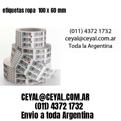 etiquetas ropa  100 x 60 mm