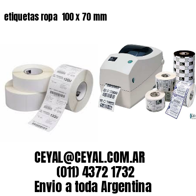 etiquetas ropa  100 x 70 mm