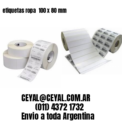 etiquetas ropa  100 x 80 mm