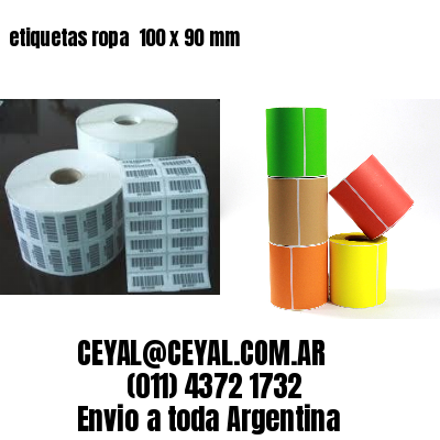 etiquetas ropa  100 x 90 mm