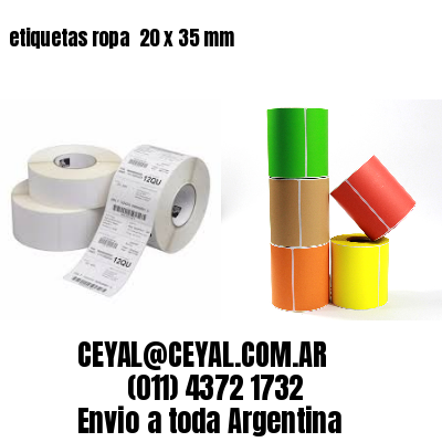 etiquetas ropa  20 x 35 mm