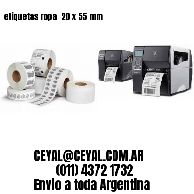 etiquetas ropa  20 x 55 mm