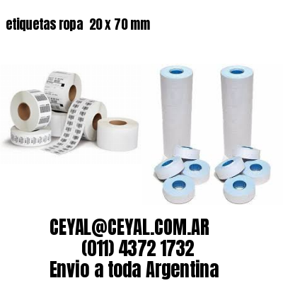 etiquetas ropa  20 x 70 mm